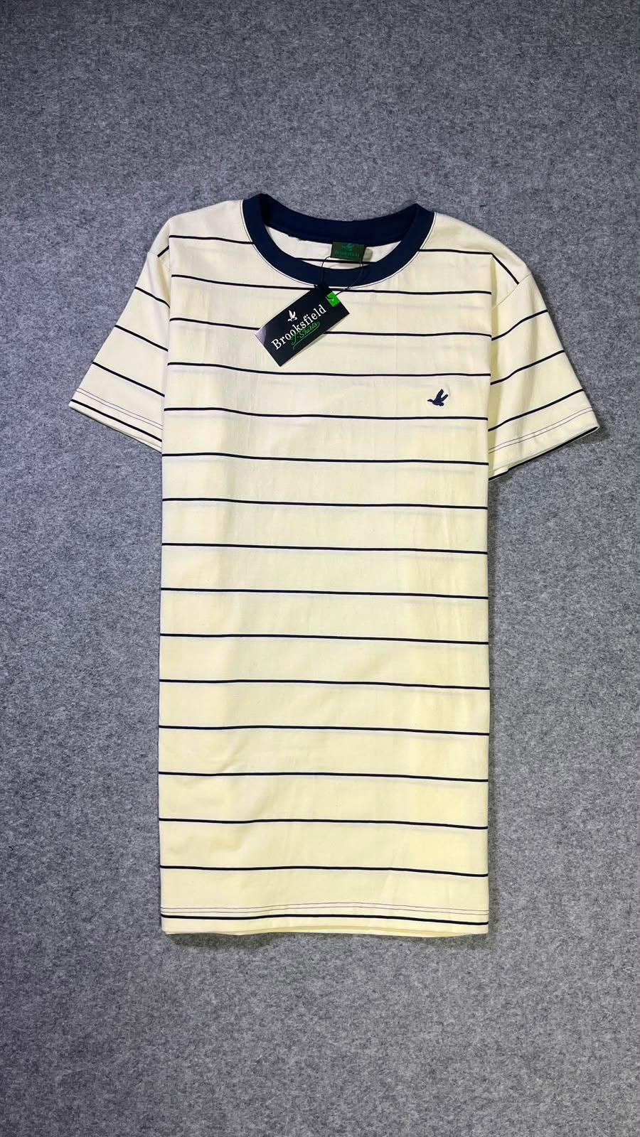 Camiseta listrada creme